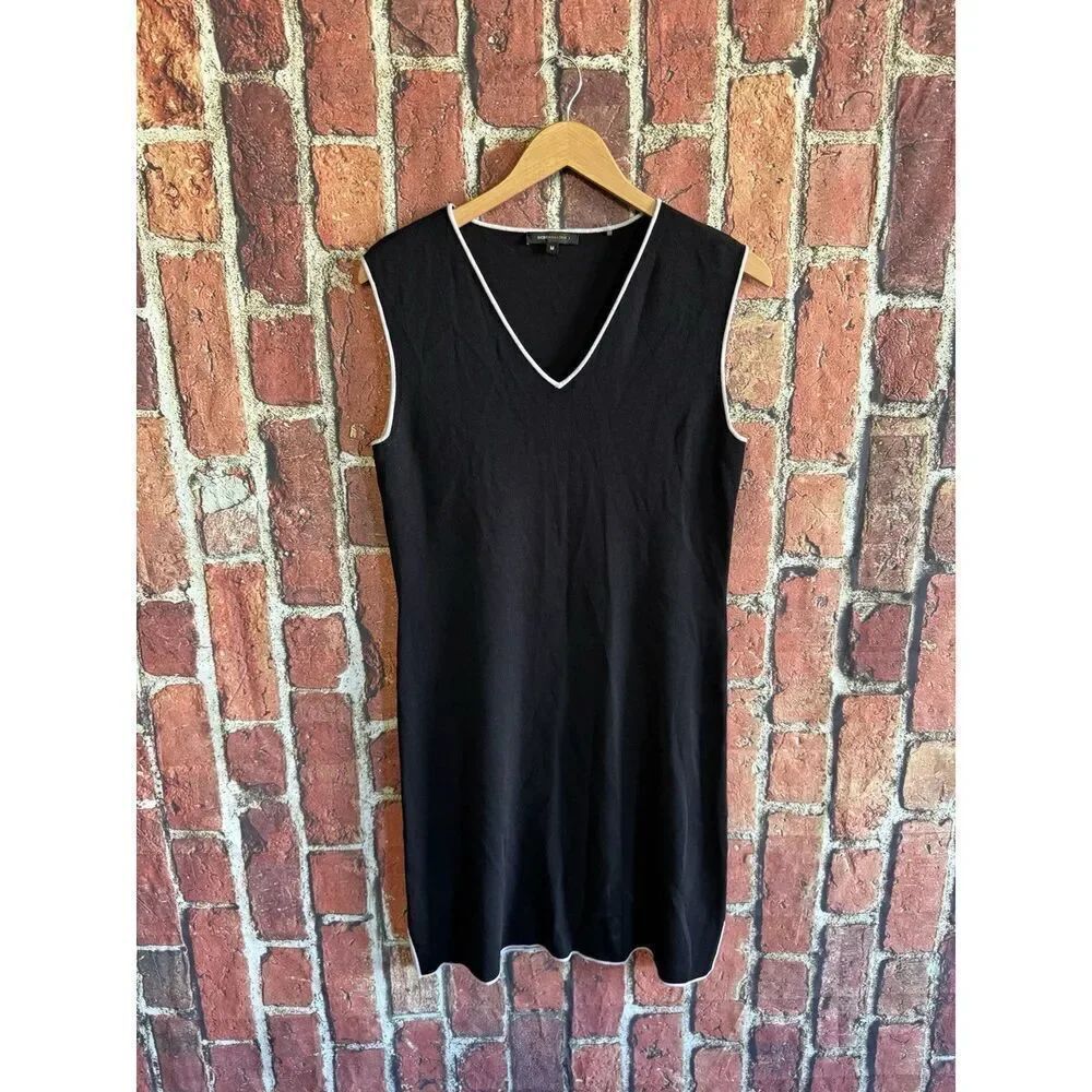 BCBGMaxazria Black Sleeveless Knit Slip Dress Size Medium